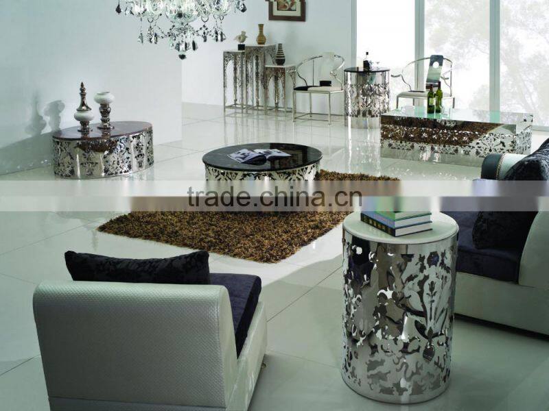 Hollow Out Stainless Steel Tea Table Coffee Table C191