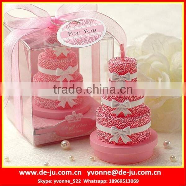 Large Pink Cake Shaped Beautiful Birthday Candles In Bulk