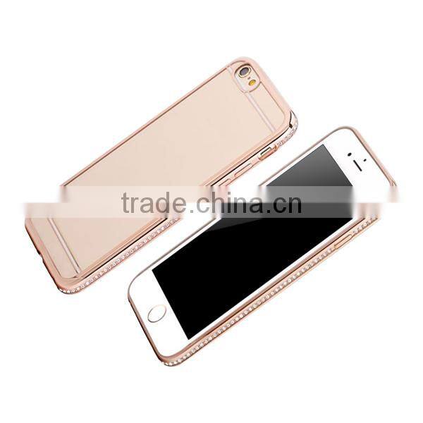 2017 Hot sale fashion phone accessories, diamond plating TPU phone case For iPhone 6 6Plus