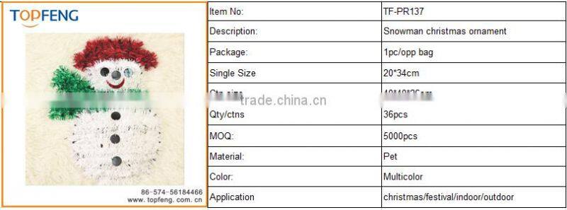 christmas decoration plush snowman/christmas Snowman/holiday living felt ornament christmas ornament