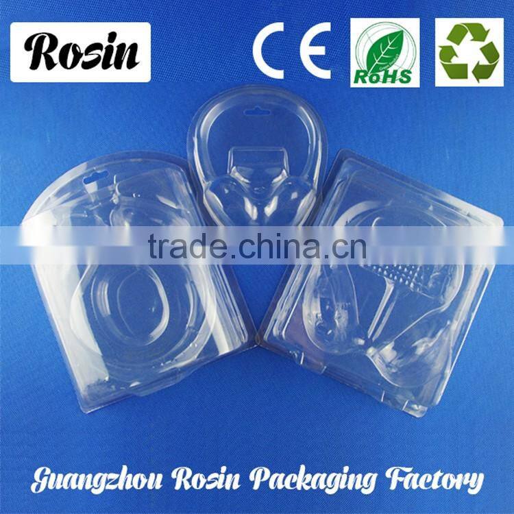 Clear plastic clamshell, cheap blister clamshell packaging, PET Clamshell for electronic parts