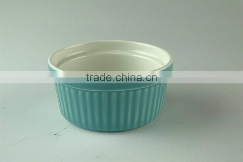 colorful ceramic porcelain type bakeware type ramekin,ice cream serving bowl