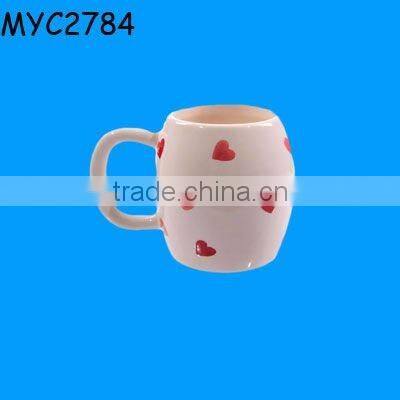 Unique design ceramic wood mini beer stein