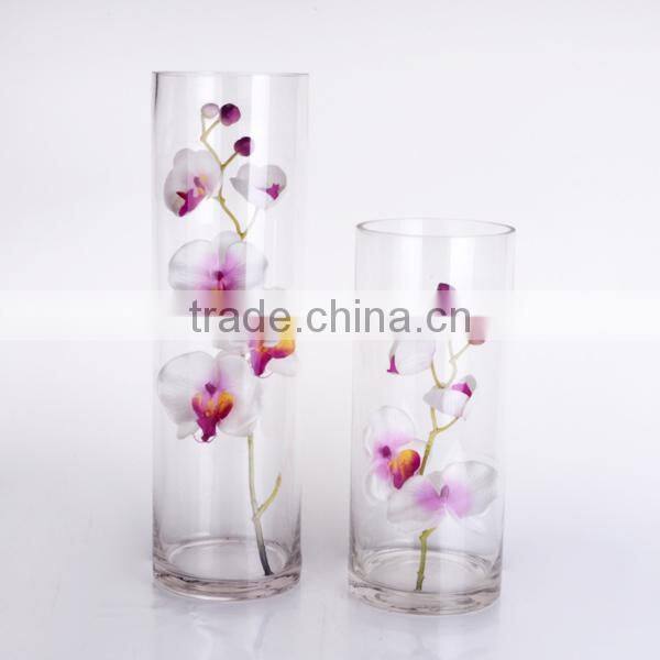 25cm/20cm length clear hande made home decor sqnare vase