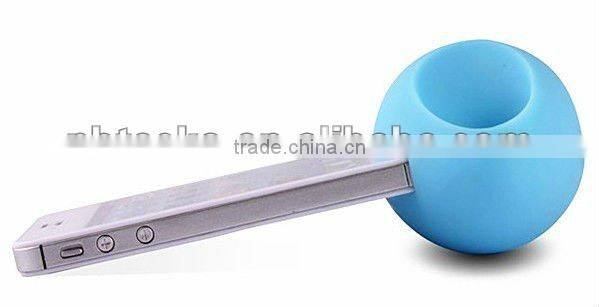 Hot selling silicone egg shape phone holder amplifier/cell phone stand with loud-speaker