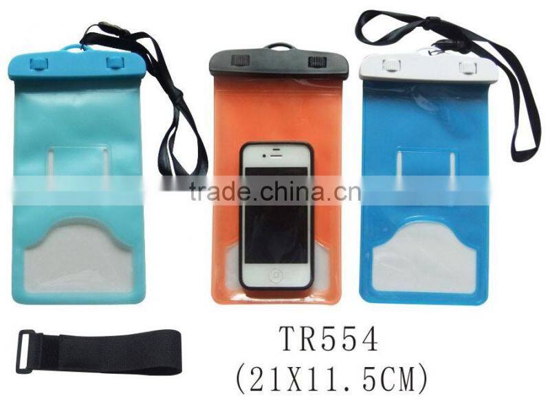 Outdoor portable removable lanyard PVC waterproof mobile phone sealed case