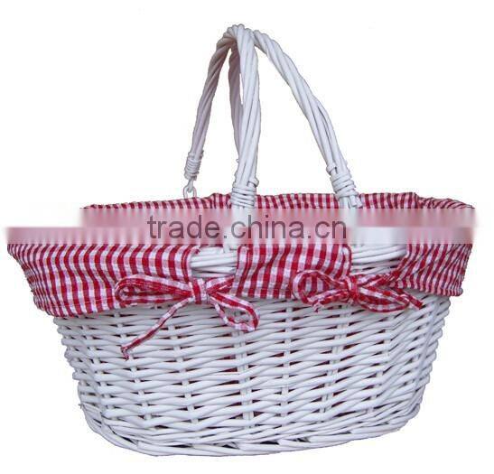 cheap handle basket wicker fruit basket type gift basket