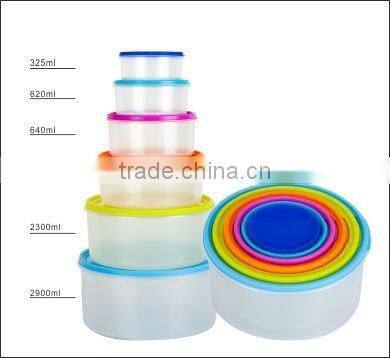 Plastic round meal prep containers and bento strorage lunch box food containers