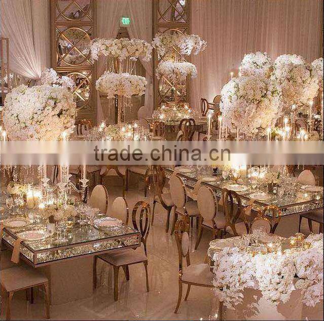 B8085 Heart shape gold chair for wedding