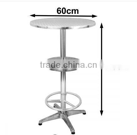 Bar Table with Footrest and Two Levels - 60cm x 110cm