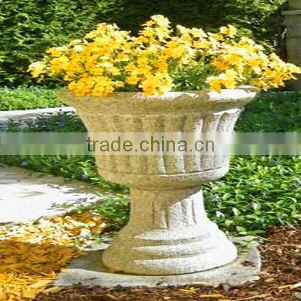 garden stone flowerpot