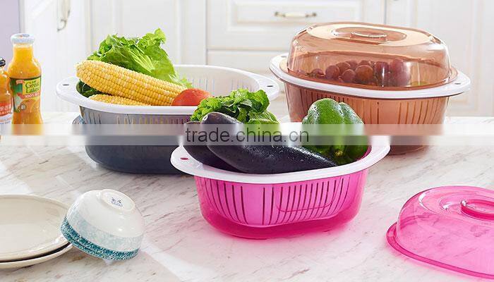 water drain vegetable plastic rice washing basket washing fruit basket