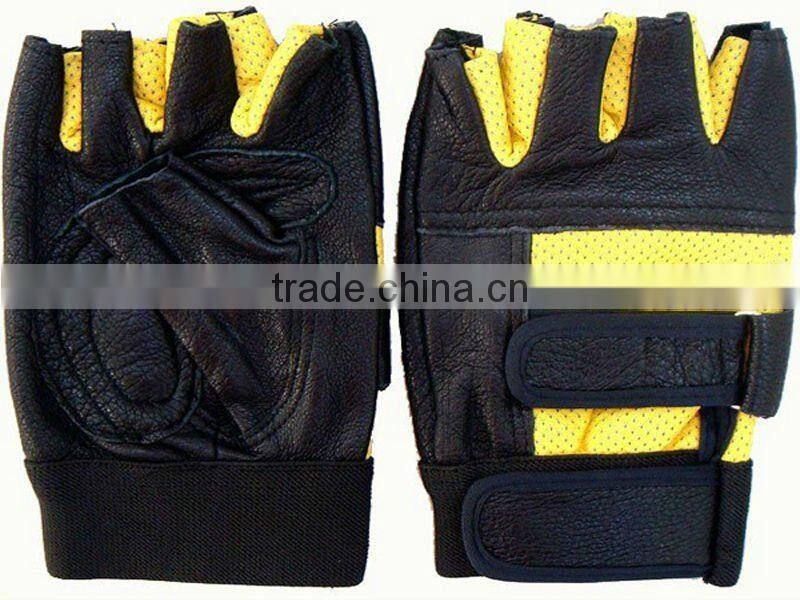 Red color custom weight lifting gym glove
