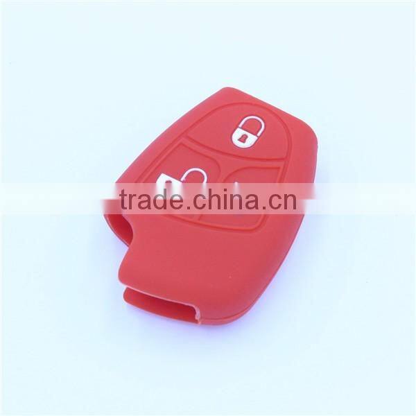 for Mercedes Benz 3 buttons silicone car key case, silicone car key covers for benz