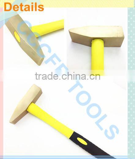 Non-sparking Aluminum Bronze Hammer Cross Pein Engineers With Fiber Handle,Explosion-proof Cross Pein Hammer,Nonsparking Hammers