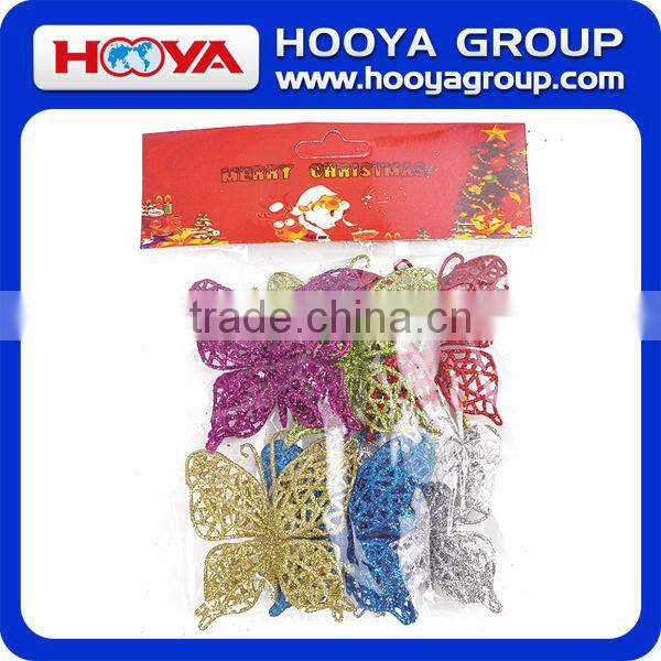 6cm Christmas Decoration Colorful Butterfly