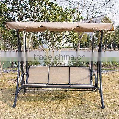 Customized 3 seats teslin hanging chair swing chair outdoor chair for hot sale