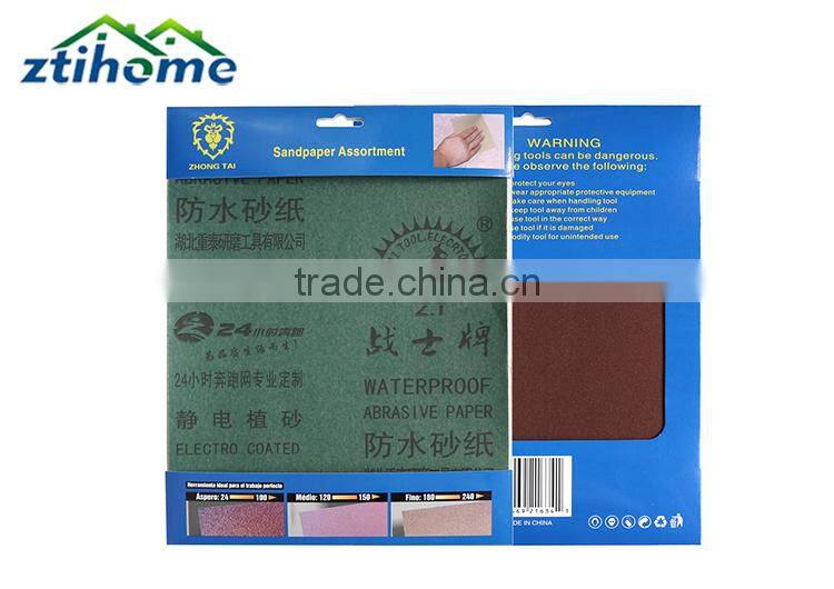 Soldier brand aluminum oxide red abrasvie sand paper