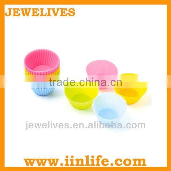 Lovely design round shape silicone cheese cake mould