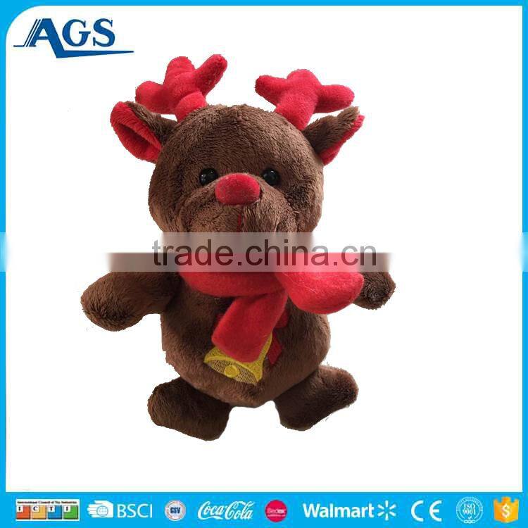 christmas plush toy cute lint bear wearing christmas decoration suit