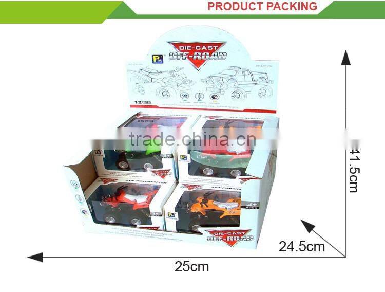 Hot selling high quailty inertia mini car spring metal motorcycle model