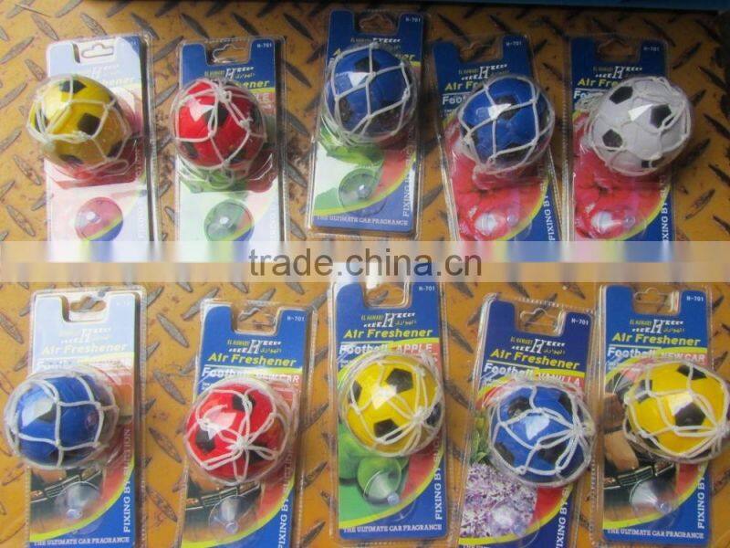 china supplier sports ball car air freshener with net and cupula