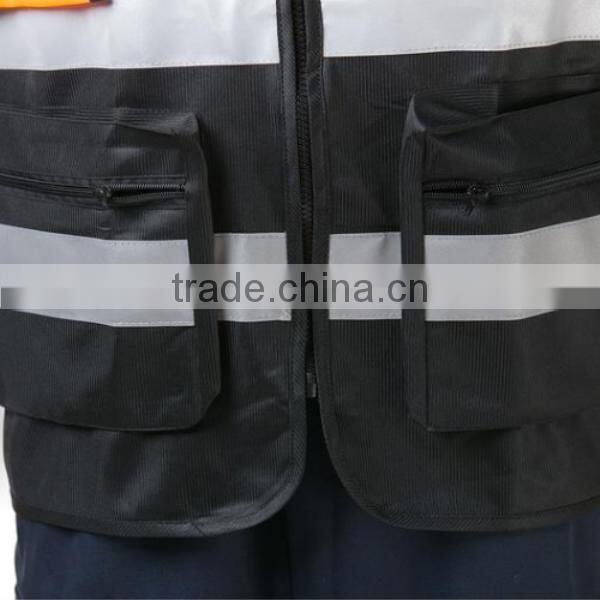 two horizontal stripe chalecos reflective traffic vest