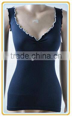 seamless singlet for ladies with lace