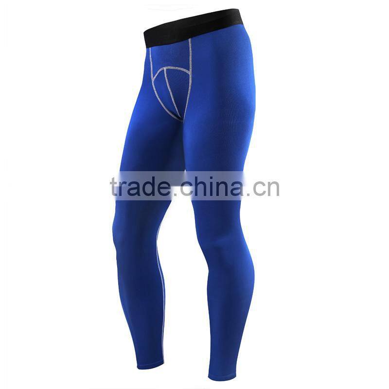 New comfortable polyester sport running men compression gym track pants