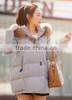 GZY wholesale pink coat fur hood at low price