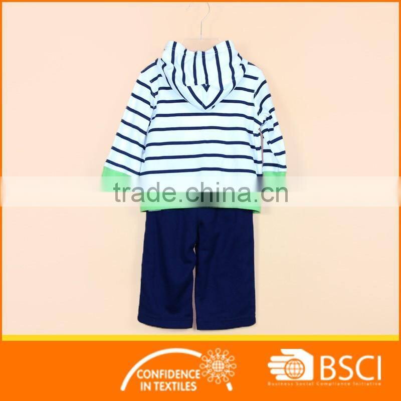 Stripe Printed Jersey 2pcs Baby Sport Cloth Set