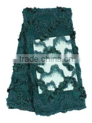 Bestway Unique 3D Handmade French Lace With Beads And Stones FL0255