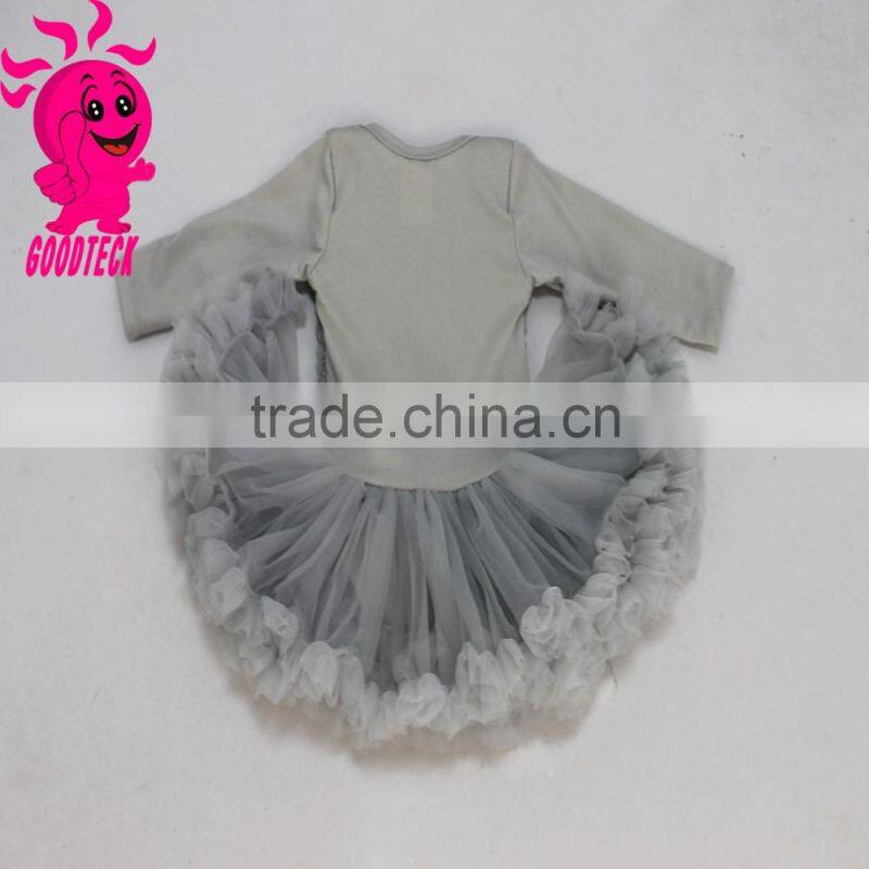 latest fashion comfortable long sleeve fluffy chiffon Baby pettiskirt tutu