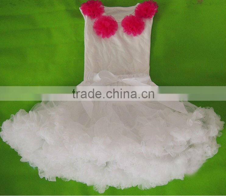 Yiwu Factory Direct Sales pettiskirt set with flowers for kids