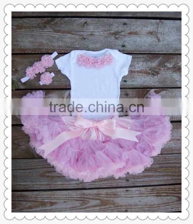 Baby Summer Suit Sets Top Shirts+kids Fluffy Skirts Children Clothing Set