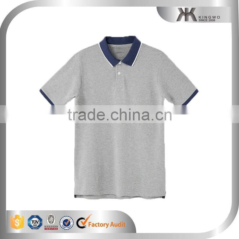 fashion young men ringer polo tee color combination polo shirt
