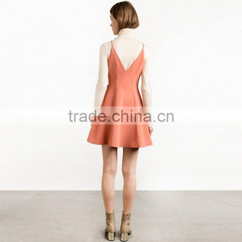 2017 fashion spaghetti strap elegant women spring summer dresses one piece design