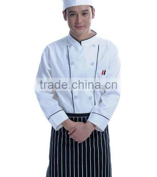 China unisex long and short sleeve coat catering jackets White chef uniforms