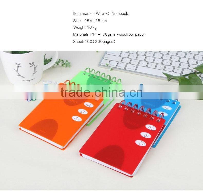 PP hollow cover small notebook wire-o binding memo pad
