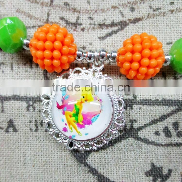 carton pendant chunky bubblegum bead baby necklaces wholesale