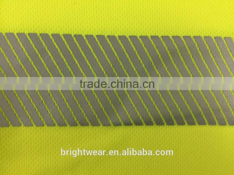 Wholesale contrast long sleeve hi vis safety 3M tape AS/NZS reflective fluorescent polo shirt