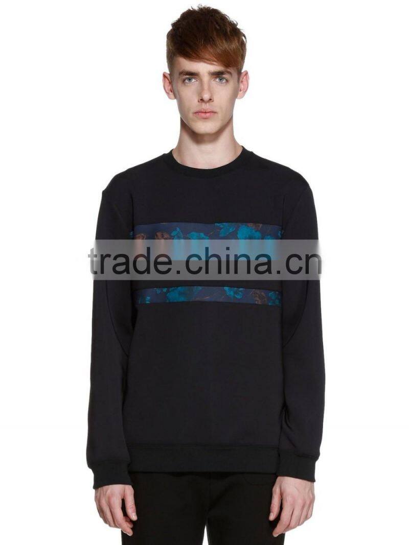 Boys floral contrst color neoprene sweatshirt