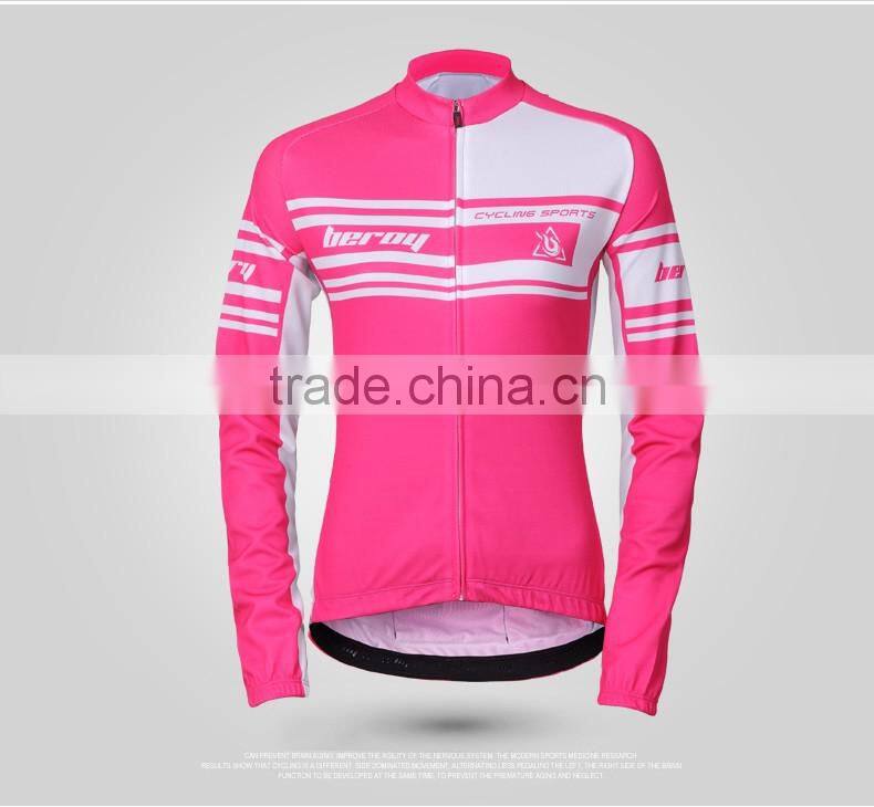 BEROY new 2016 women's bicycle clothing long sleeve ,custom supreme quality cycling jerseys no minimum