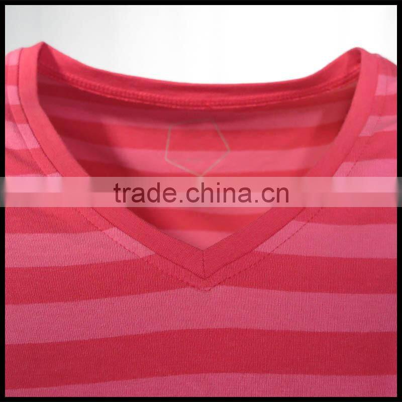 T092-1533P OEM Striped T Shirt Wholesale China, 95%Cotton Shirts High Quality