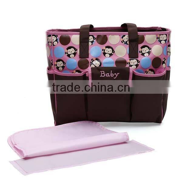 polka dot high quality shoulder baby mummy bag