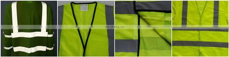 Apparel t-shirts knitting tricot TC reflector safety yellow free size EU standard hot sale long sleeve t shirt