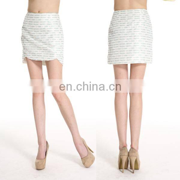 2014 Latest Fashion Ladies Straight Short Skirt