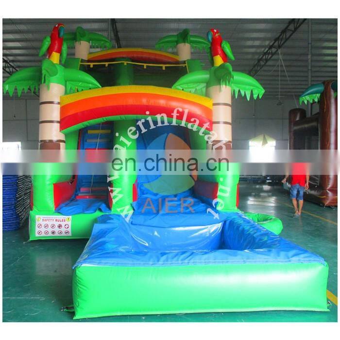 Hot Sell Inflatable forest Slide with pool