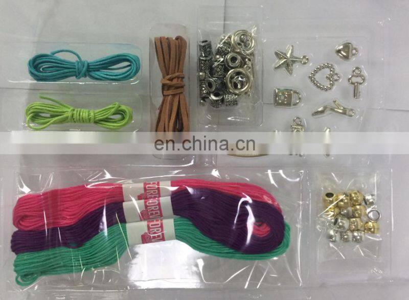 2017 New Product DIY Wear Forever Bracelets Jewelry Kit With Cord, Beads And Charms For Kids Gift