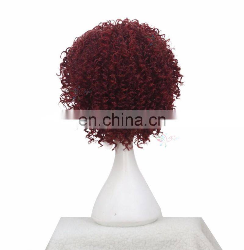 yiwu wig factory wholesale cheap curly synthetic cosplay wigs